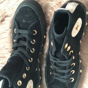 converse rose gold studs